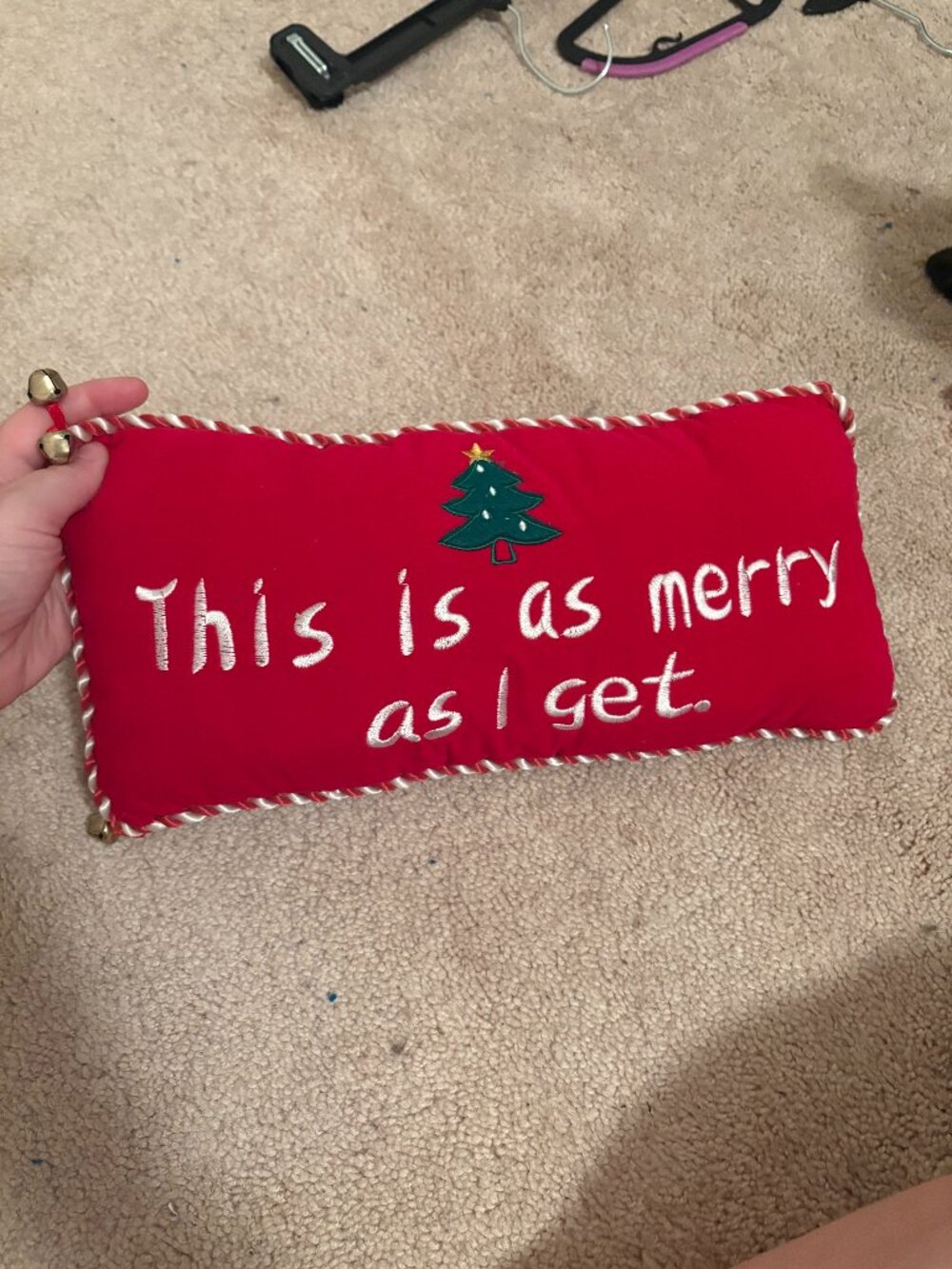 Christmas Themed Throw Pillow Decor